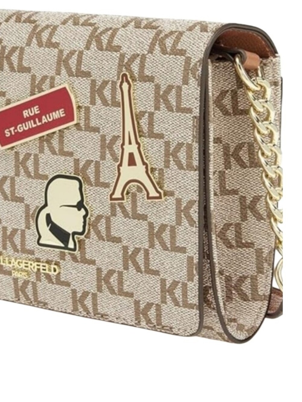 Karl Lagerfeld NIP Connie Monogram Crossbody Bag No Callouts 7.5in X 4in X 2in - Picture 2 of 7